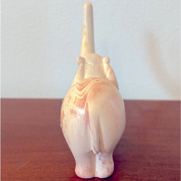 Vintage Soapstone Elephant Figurine - Picture 2 of 8